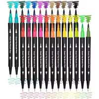 Stylos pinceaux double pointe non toxiques, 12 à 120 couleurs, pour dessin, aquarelle, calligraphie et peinture (vente en gros)