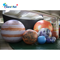 Décoration de planètes gonflables sur le thème de l'espace Grand modèle de Noël avec souffleur Matériau en PVC Style boule Petites décorations de planète