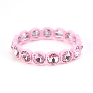 Braccialetti stile moda per ragazzi e ragazze cinturino elastico in lega con strass bracciale donna - Product Image 2