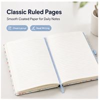 Cuaderno de tapa dura festivo y colorido al por mayor, con cierre elástico y marcapáginas de cinta, recubierto para notas diarias, listo para regalar.