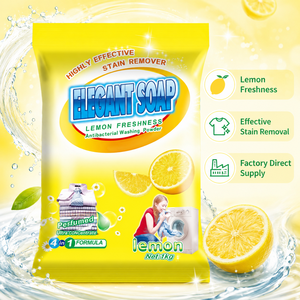 Detergente para Ropa Ecológico de Alta Calidad OEM de 1 kg con Aroma a Limón, Polvo para Lavar, Muestra Gratis Disponible para Detergente en Polvo - Product Image 2