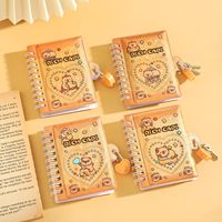Cuaderno Espiral Bonito al por Mayor del Fabricante, Cuaderno Portátil con Candado de Dibujos Animados, Papelería para Estudiantes, Regalo Promocional, Cuaderno Espiral