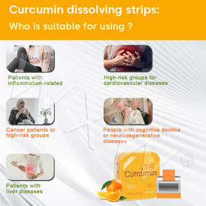 Tiras de extracto de cúrcuma OEM, extracto de raíz de curcumina orgánica, suplementos de soporte para el corazón articular, tiras orales de curcumina que aumentan la energía - Product Image 4