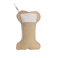 Ornement de noël en toile de jute, bas de chien, nouveau Design 2019, vente en gros