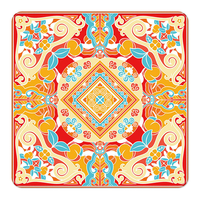 Tapis de Mahjong Vintage Floral Multi-Motifs de 31,5 Pouces, Pliable, Antidérapant, en Tissu, pour la Salle de Jeux et les Collectionneurs