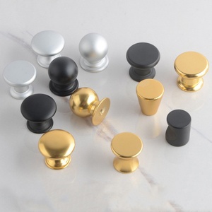 Meuble de rangement moderne noir et or style antique avec poignées en laiton, poignées de tiroir et boutons de porte d'armoire de cuisine - Vente chaude - Product Image 4
