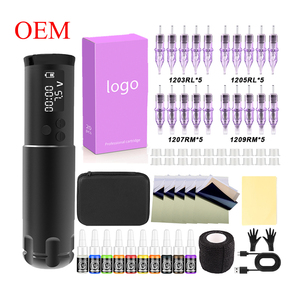 Kit de Máquina de Tatuar Inalámbrica Negra, Juego Completo de Pluma para Tatuar con Papel de Transferencia de Tinta para Uso en Tiendas de Tatuajes - Product Image 1