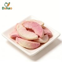 Gedroogde perziken groothandel FD roze perzikchips zonder toegevoegde suiker natuurlijke veganistische biologische fruitschijfjes voor snacks bakken 1kg