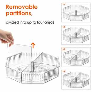 Transparent Lazy Cabinet Carousel Organizer,Spice Rack Rotating Organizer Seasoning Storage <b>for</b> Cabinet Storage - Product Image 5