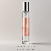 Flacons de parfum vides personnalisés 35 ml avec boîte de présentation rose, flacon en verre à capuchon doré, vente en gros, logo personnalisé