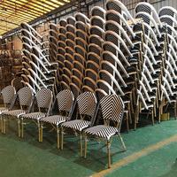 Ensemble de chaises de patio modernes en aluminium et rotin PE, imperméables et durables, pour villa, cour, salle à manger et salon