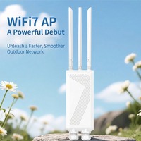 Punto de Acceso WiFi 6 Industrial para Exteriores, 3600 Mbps, Alta Potencia, Inalámbrico, IP66, Resistente al Agua, para Más de 120 Usuarios, 3 Antenas