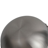 Wok antiadhésif double face alvéolé de 32 cm avec poignée en bois, fond en fonte, couvercle en verre, poêle en acier inoxydable, compatible lave-vaisselle