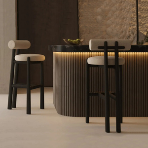 Tabouret <span class=keywords><strong>de</strong></span> <span class=keywords><strong>bar</strong></span> <span class=keywords><strong>de</strong></span> style rétro moderne nordique Design minimaliste avec des coussins en tissu simples pour restaurants bars cafés îles <span class=keywords><strong>de</strong></span> cuisine - Product Image 1