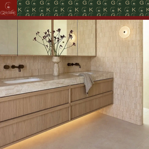 Juego de Baño de Mármol Taj Mahal GOLDKING, Vetas Blancas y Grises, Corte de Precisión para Casas de Lujo y <span class=keywords><strong>Suites</strong></span> de Hotel - Product Image 5