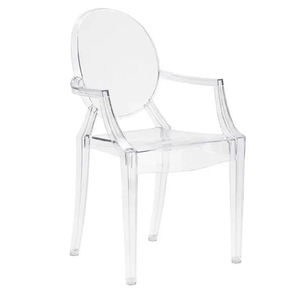 Chaises de salle à manger en résine acrylique transparente Tiffany Napoléon blanches en gros pour hôtels et banquets de mariage - Product Image 5