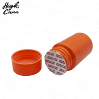 Pot en plastique PS personnalisé avec logo Highcan, lot de 5, taille mini 70 mm, cônes avec couvercle à pression et à rotation