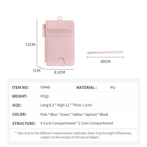 Monedero Colgante de Cuello Estilo Coreano, Lindo y Romántico, para Mujeres y Estudiantes, Ultrafino, Mini, Impermeable, Superligero, Fácil de Llevar, de PU - Product Image 6