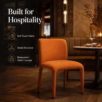 Chaise de salle à manger moderne de luxe entièrement rembourrée, pieds entièrement recouverts, design confortable, mobilier commercial pour hôtel et restaurant