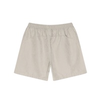 Shorts de sport en coton personnalisables avec logo – Shorts décontractés unis à taille mi-haute, élastiques, imperméables, séchage rapide, respirants, pour la plage et l'entraînement pour hommes