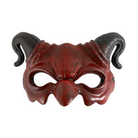 Vente chaude nouveau carnaval Halloween fête maquillage Costume accessoires RP mousse diable demi visage corne masque