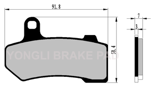 F077 nouvelles plaquettes de frein de <span class=keywords><strong>moto</strong></span> pour <span class=keywords><strong>HARLEY</strong></span> DAVIDSON-VRSCR Street Rod - Product Image 5
