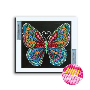 40*50cm colorido dibujos animados mariposa lienzo DIY diamante pintura 5d diamante arte pintura Kit