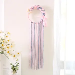 Nuovo Fatto A Mano Decorazione di Cerimonia Nuziale Nordic Arcobaleno Dream Catcher Per La Camera Da Letto Soggiorno Decorazione Della Stanza