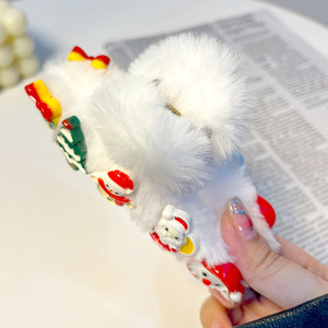 Giáng sinh bẫy cho nai sừng tấm Dễ thương Cô Gái Trái Tim Cá Mập Clip bện kiểu tóc Phụ kiện giáng sinh tóc bắt bầu không khí phụ kiện - Product Image 2