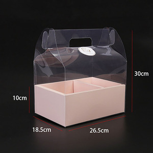 <strong>Luxury</strong> Clear White Pink Tall Transparent <strong>Flower</strong> Cake <strong>Box</strong> Wedding Valentine's Day Mother's Day Birthday Party Gift <strong>Box</strong> - Product Image 4