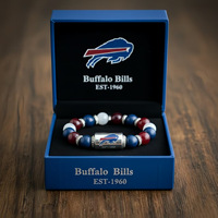 Fan Game Beaded Bracelet Incentive Gift Beads Silver Ring with Diamond Bracelet Team Sports Bracelet