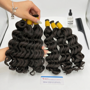 Cabello Humano Vietnamita 100% Natural, Rizado al Vapor, para Trenzas, Color Negro - Product Image 1