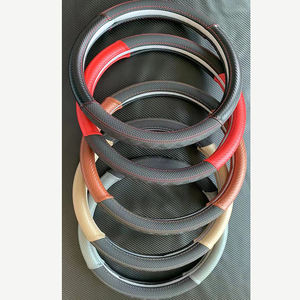 Accesorio protector de cuero de fibra de carbono, cubierta para <span class=keywords><strong>volante</strong></span> de coche, venta al por mayor, <span class=keywords><strong>36</strong></span> 38 40 <span class=keywords><strong>cm</strong></span>, cubierta para manija de <span class=keywords><strong>volante</strong></span> - Product Image 2