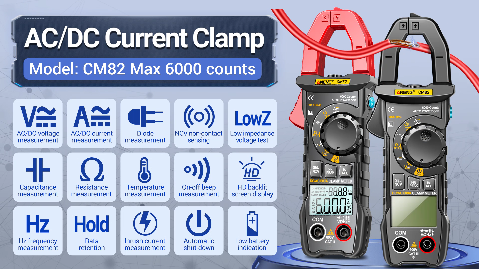 Mini Digital Clamp Meters AC/DC Current Voltage Tr... - Vicedeal