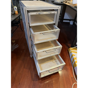 Aluminum Profile Storage Cabinet 4 Drawers Minimalist Design Multipurpose Living Room Bedroom Cabinet - Product Image 4