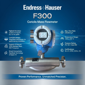Medidor de Flujo Industrial Endress+Hauser E+h 8f3b40 8f3b80, Medidor de Flujo Másico Endress Hauser Promass F300, Medidor Coriolis de Densidad - Product Image 4