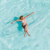 Kayak transparent en plastique transparent, canoë transparent en polycarbonate avec cadre en aluminium