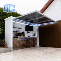 Set Dapur Luar Ruangan Modular dari Baja Anti Karat dengan Kompor Gas, BBQ Island, Grill, Wastafel, dan Sistem Penyimpanan