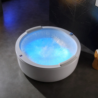 Baignoire Spa Moderne en Acrylique, Design Écologique, Système de Température Constante, Massage par Bulles d'Air et Cascade, Pour Hôtels et Intérieurs