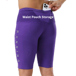 Pantalones Cortos Deportivos de Cintura Alta con Estampado a Cuadros de 3 Pulgadas para Mujer, Cierre Elástico, para Ciclismo, Running, Fitness, Yoga, con Bolsillo - Product Image 2