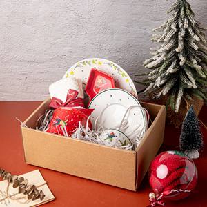 Vaisselle en céramique de haute qualité avec motif sur le thème de l'hiver, vente en gros, boîte cadeau, vaisselle en céramique rouge - Product Image 2