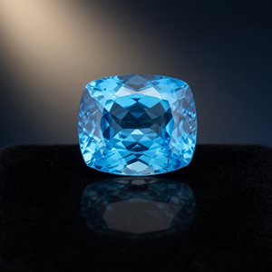 Topacio Azul Suizo Natural, Corte Cojín, Facetado, Piedra Preciosa Suelta, Certificado por Terceros, Gopika Exports, para Joyería - Product Image 4