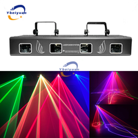 Proyector Láser DJ de Cuatro Lentes y Cuatro Colores DMX512 para Escenarios, Discotecas, Bares, Clubes, KTV, Decoración Navideña, Fiestas