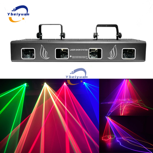 <strong>DJ</strong> Laser Scanning Projector Four-Lens Four-Color DMX512 for Stage Disco Bar Club KTV Christmas Decoration Party Laser Light - Product Image 3