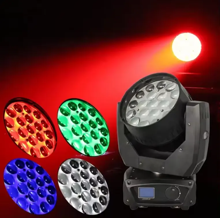 L-36 Martin Mac Aura 19x15W RGBW 4in1 Zoom chùm rửa ánh sáng LED di chuyển đầu DJ Disco Đèn sân khấu