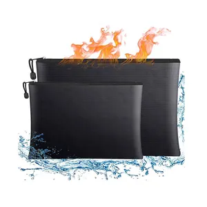 A4 fire resistant lockable safe fireproof and waterproof storage money file document fireproof bag