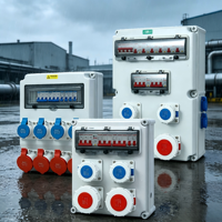 Boîtier de maintenance industriel étanche pour extérieur, personnalisable, avec divers types de prises 380V32A, fabrication OEM chinoise