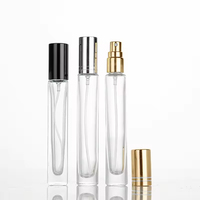 Flacon pulvérisateur de parfum en verre 10 ml rechargeable, atomiseur à fine brume, conteneur cosmétique de voyage rond et carré avec bouchon
