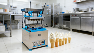 Máquina Automática de Calentamiento Rápido con 32 Cabezales para Hacer Conos de Pizza, Conos de Helado y Vasos de Waffle Comestibles, Equipo de Procesamiento - Product Image 4