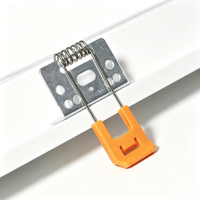Clip à ressort de torsion en métal pour downlight LED, support de fixation pour plafonnier encastré, accessoire d'éclairage avec embout en plastique